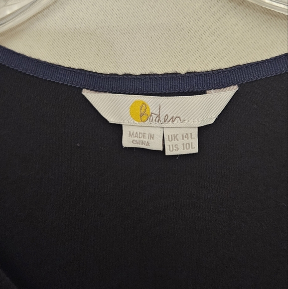 Boden Women's Black Midi Jersey Dress Sz US10Long - Picture 3 of 7